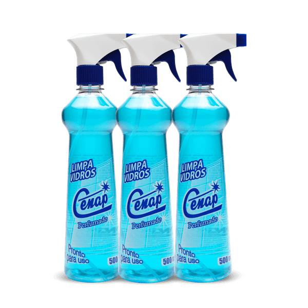 LIMPA VIDROS COM GATILHO CENAP 12X500ML LOJA ( FARDO COM 12 UNIDADES COM 500ML CADA )