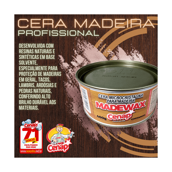 Cera Madewax Cast Para Madeira 12x400g Loja