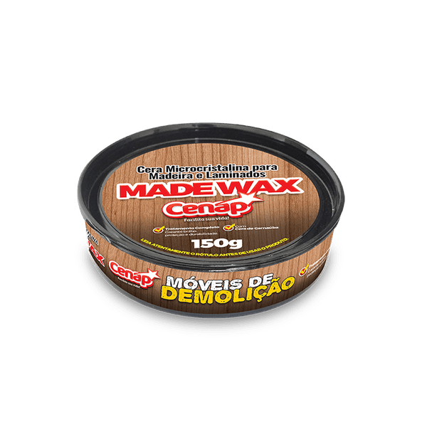 CERA MICROCRISTALINA MADEWAX CENAP CASTANHO 150g ( CAIXA COM 24 UNIDADES )