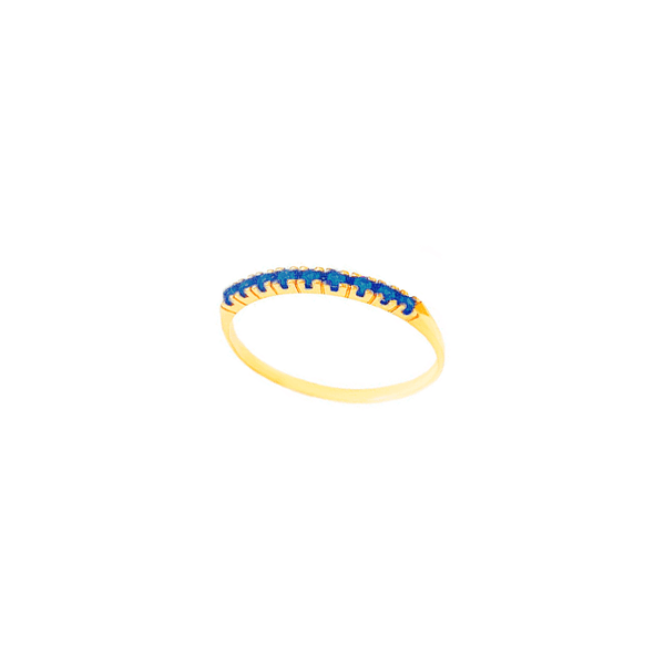 Anel Feminino Aparador em Ouro 18k com Safiras