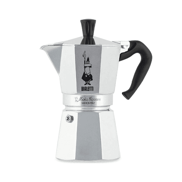 Cafeteira Nuova Moka Express Bialetti Inox – 6 Xícaras, feita em aço inox, compatível com fogão de indução e ideal para café espresso caseiro.