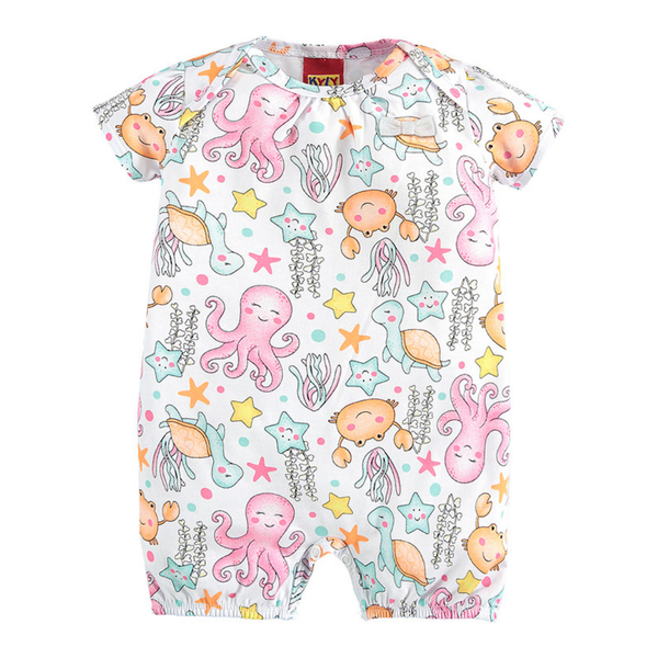 Romper bebê branco fundo do mar Kyly