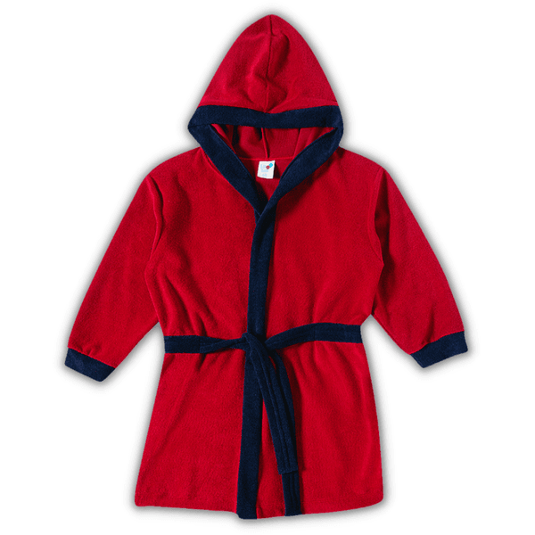 Roupão vermelho e azul marinho com capuz Tip Top