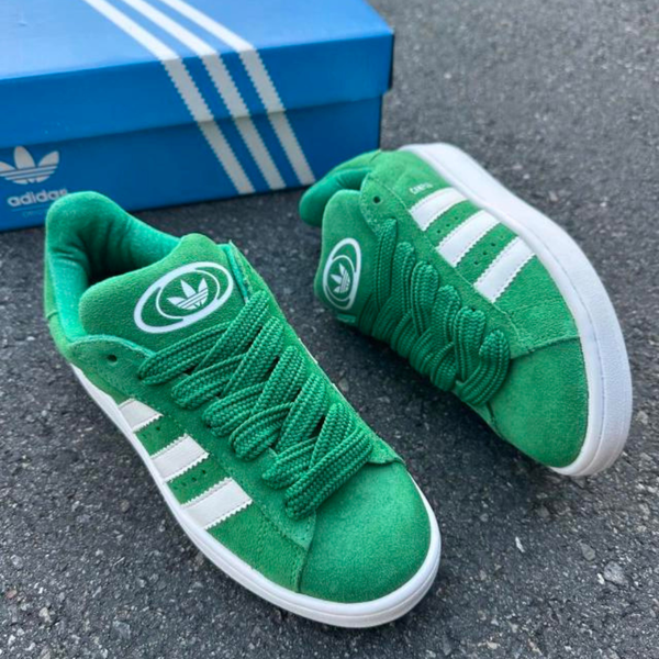 Adidas branca hotsell e verde