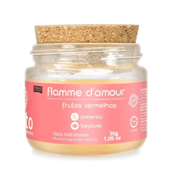 Vela Beijável Flamme D´ Amour frutas vermelhas