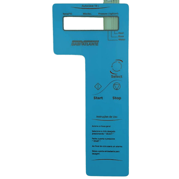 TECLADO MEMBRANA AUTOCLAVE 19 LTS DABI ATLANTE REF. 26008-230