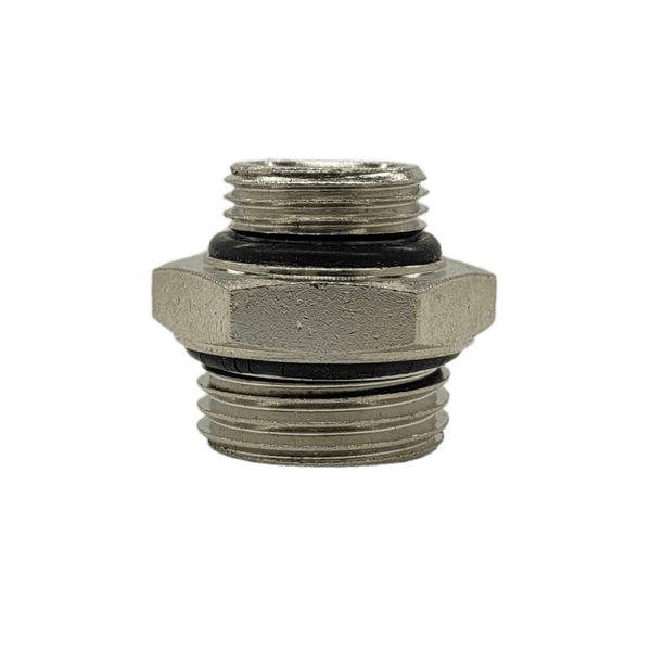 CONEXÃO NIPLE UNIÃO RETA COM ROSCAS 1/2" X 3/8" BSP MACHO