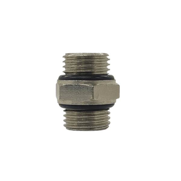 CONEXÃO NIPLE UNIÃO RETA ROSCA MACHO 1/4" X 1/4" BSP CROMADO