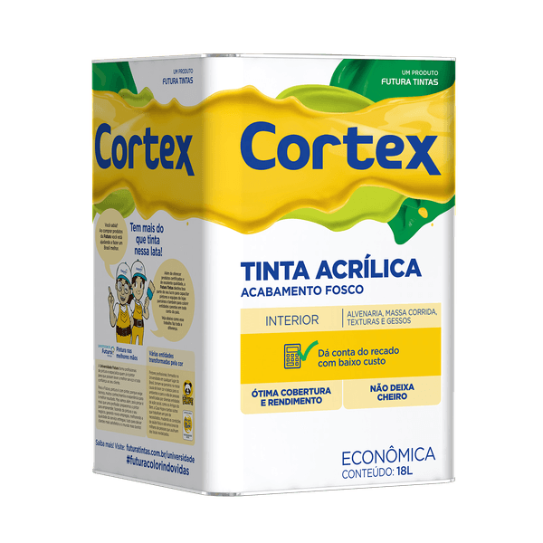 Tinta Látex Anti Mofo Parede Cortex 18l Sem Cheiro Cores