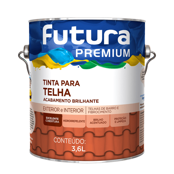 Resina Acrilica Para Telha Base De Agua Futura 3,6 L Cores