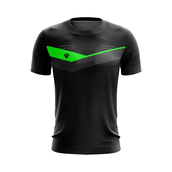 Camisa Arbitro Preta com detalhe verde
