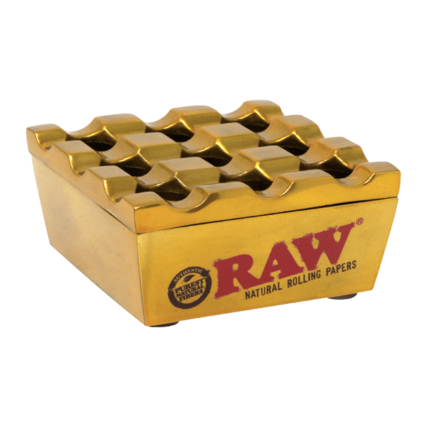 Cinzeiro de Metal Dourado Ash Regal RAW