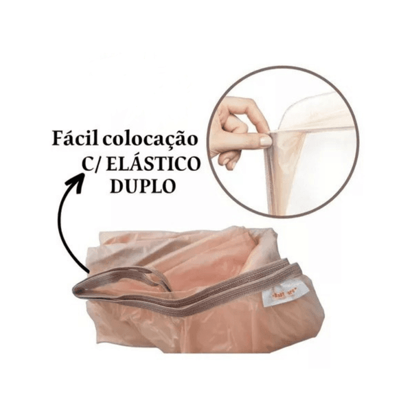Senior - Protetor P/ Colchão Silic. King Com Elastico Bege