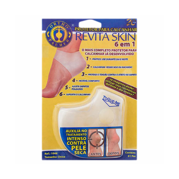 Protetor para Calcanhar em Gel RevitaSkin 6 em 1 Orthopauher 