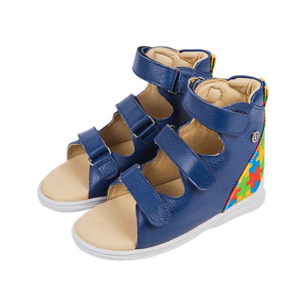 Sandália Rígida TEA Palmilha Fixa Playpé - Azul com Azul