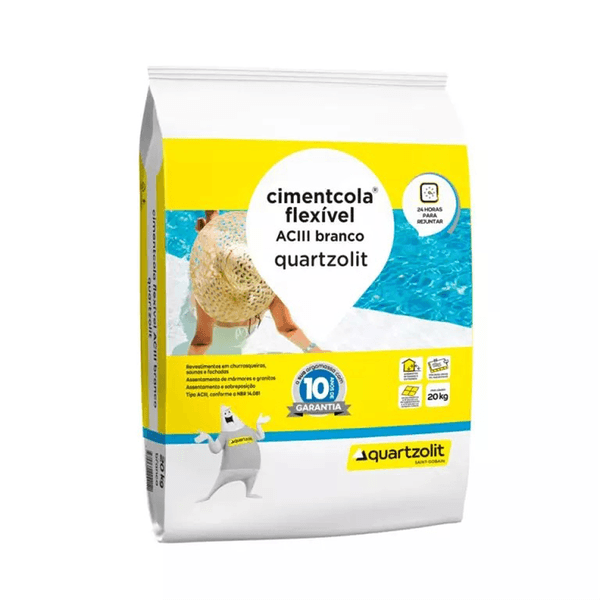 ARGAMASSA AC3 BRANCO QUARTZOLIT 20KG