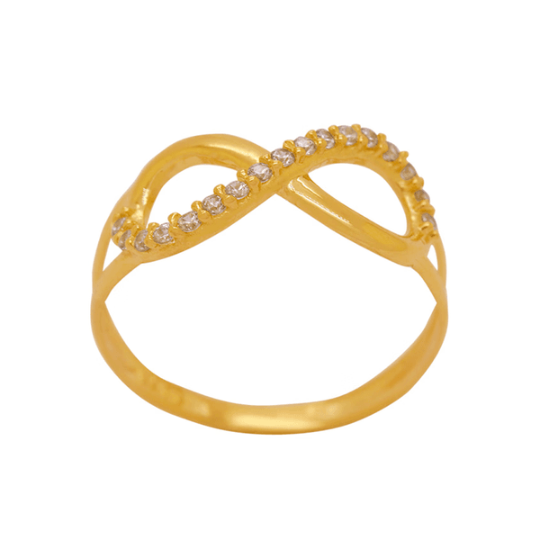 Anel Infinito em Ouro 18K com Zircônias