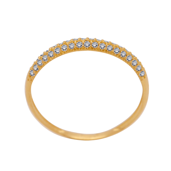Anel Par de Aparadores com Zircônias em Ouro 18K