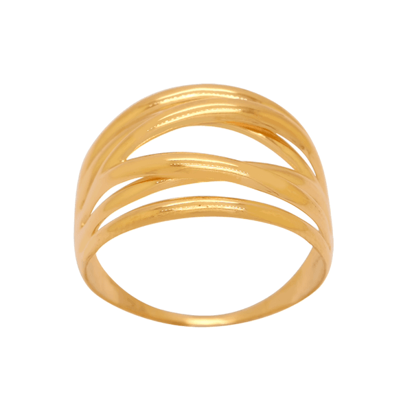 Anel Aro 5 Fios em Ouro 18K