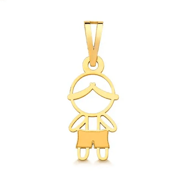 Pingente Filho Menino em Ouro 10K - 1,5cm