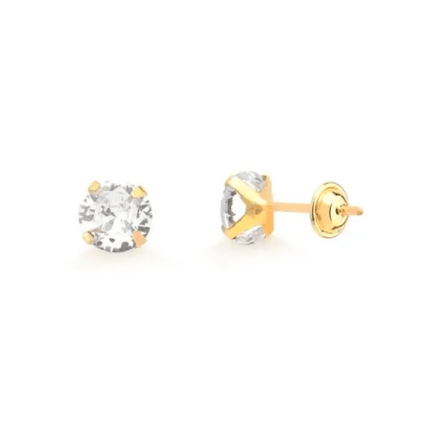 Brinco Ponto de Luz em Ouro 10K - 5mm