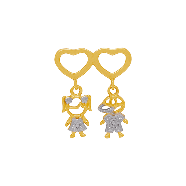 Pingente Filhos em Ouro 18K - Menina e Menino