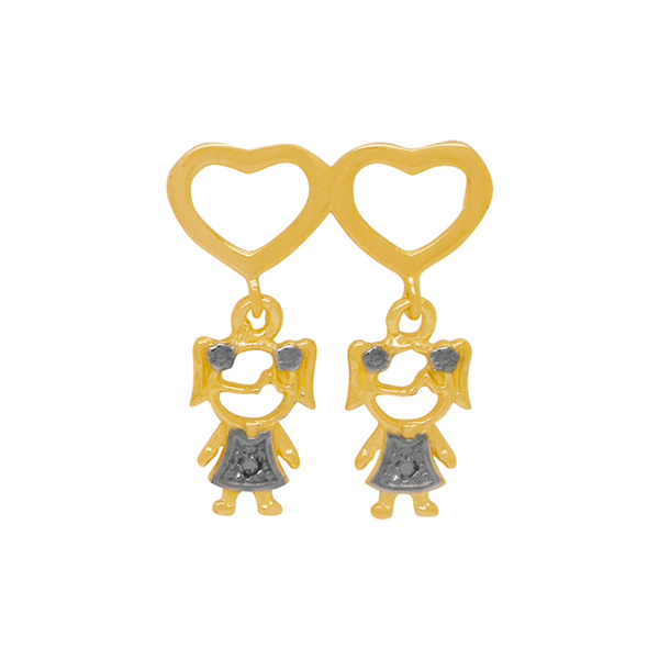 Pingente Meninas em Ouro 18K - Gêmeas