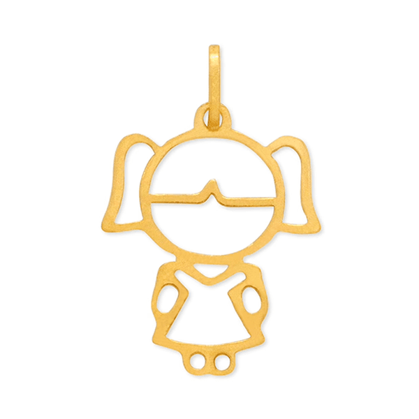 Pingente Menina em Ouro 18k 