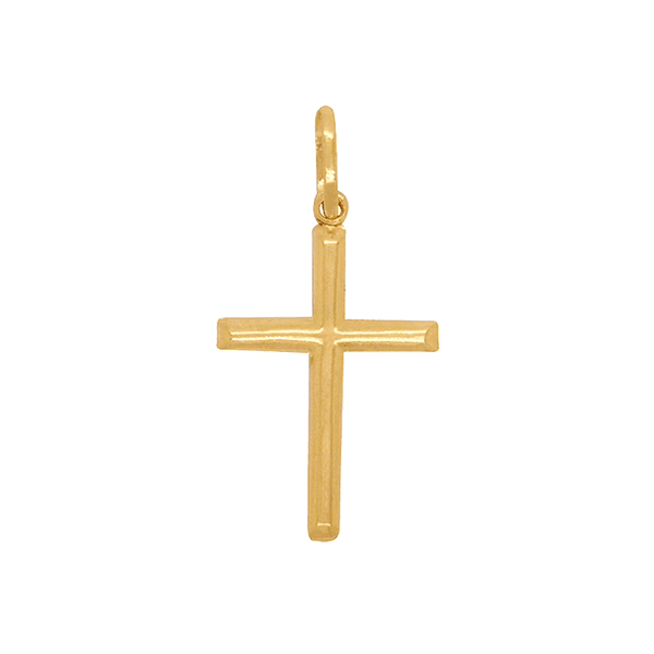 Pingente Cruz em Ouro 18K - Oca