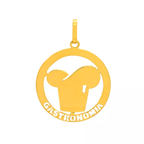 Pingente de Formatura Gastronomia em Ouro 18k