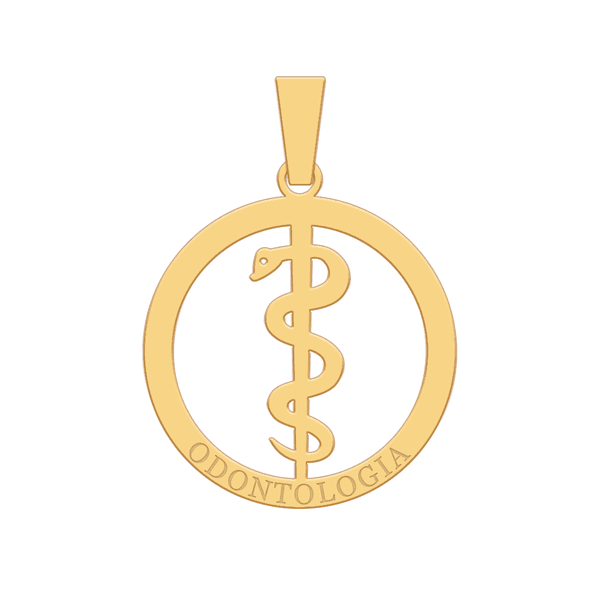 Pingente de Formatura Odontologia em Ouro 18K