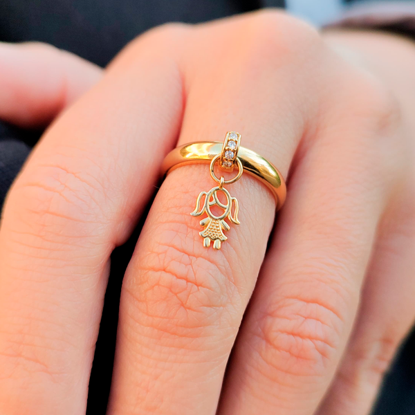 Anel Filha em Ouro 18K - Menina
