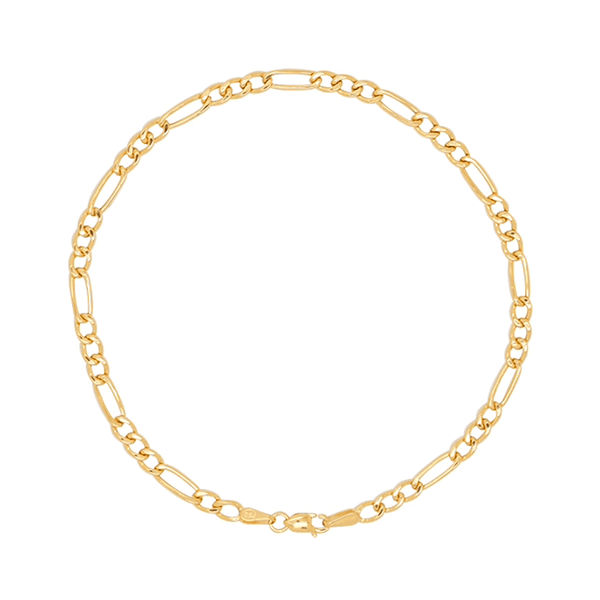 Pulseira Groumet 3x1 em Ouro 18K - 20cm