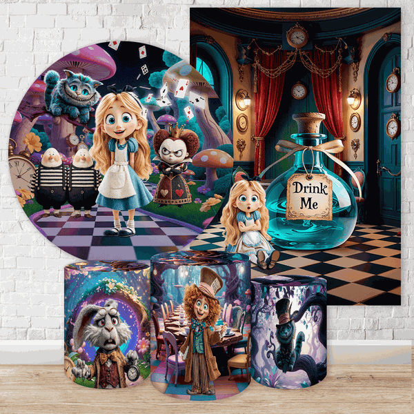 Kit 5 Peças Tema Alice no Pais das Maravilhas 4226