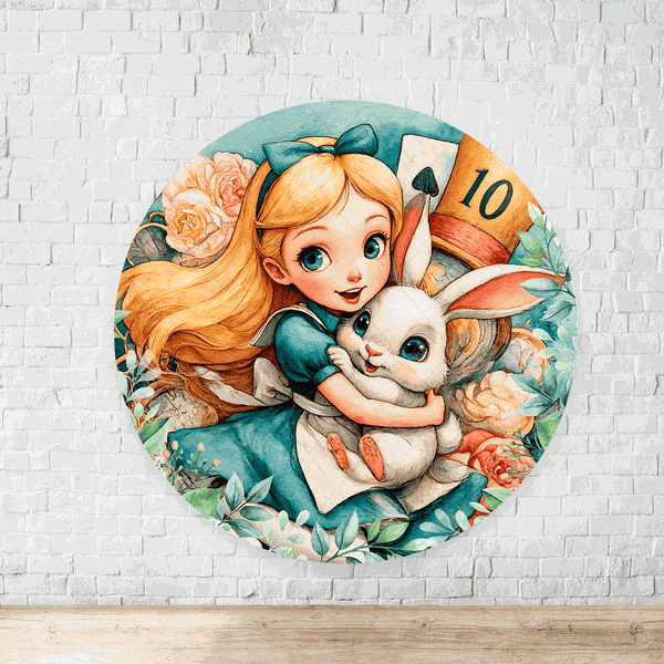 Painel Redondo Tema Alice no País das Maravilhas 4310