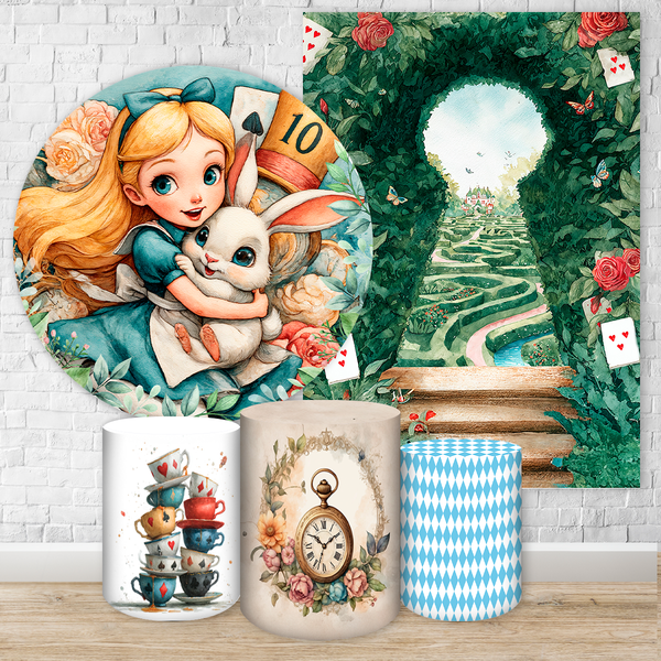 Kit 5 Peças Tema Alice no Pais das Maravilhas 4227