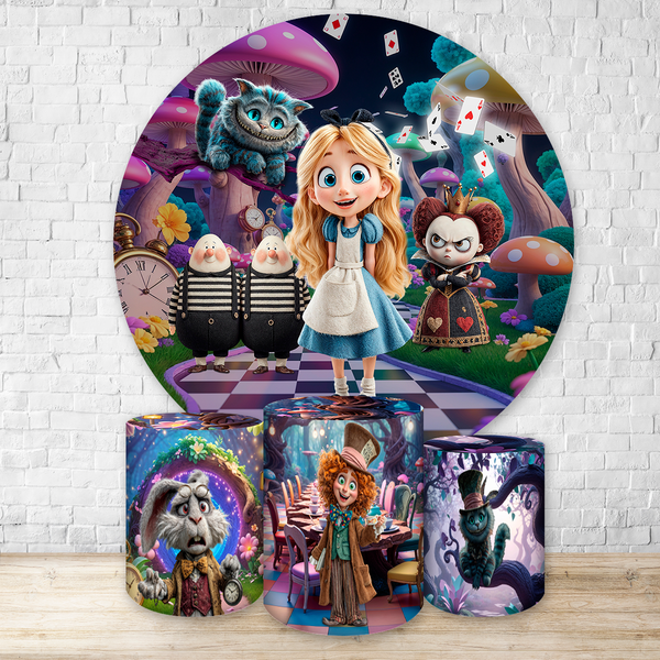 Kit 4 Capas Tema Alice no Pais das Maravilhas 4231