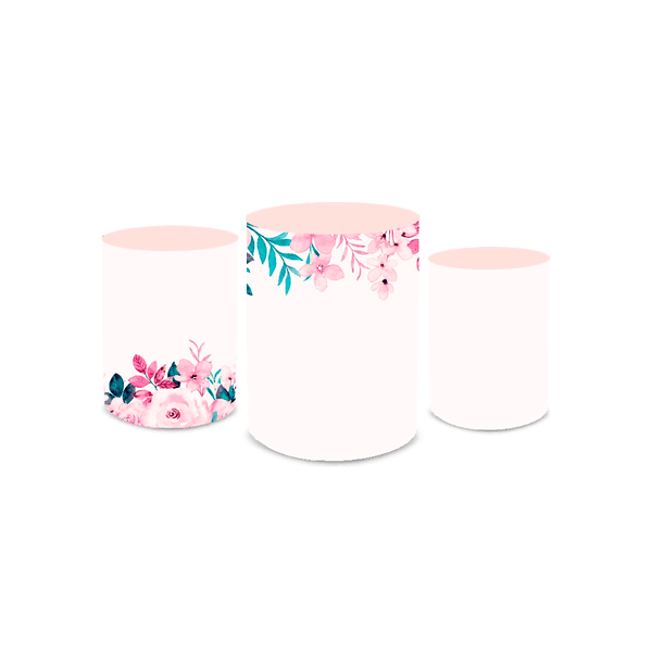 Trio Capas de Cilindros - Floral