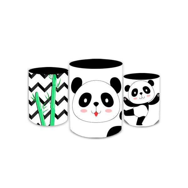 Trio Capas de Cilindros - Urso Panda