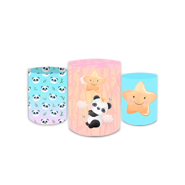Trio Capas de Cilindros - Urso Panda
