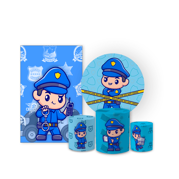 Kit 5 Peças - Policial Desenho