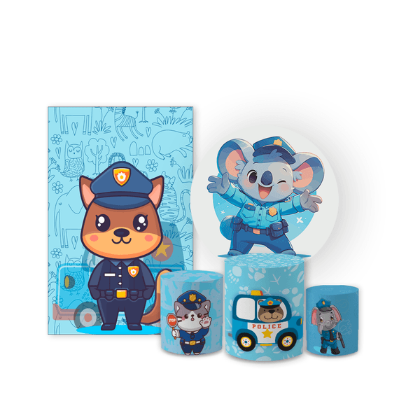 Kit 5 Peças - Policial Desenho