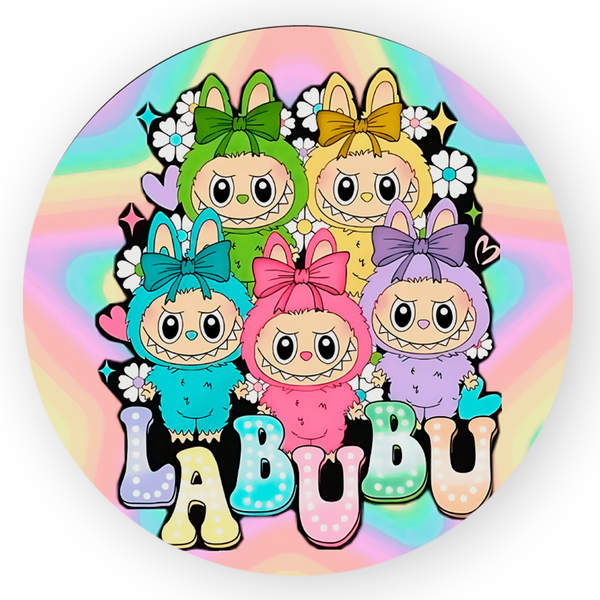 Painel Redondo 50x50 - Labubu