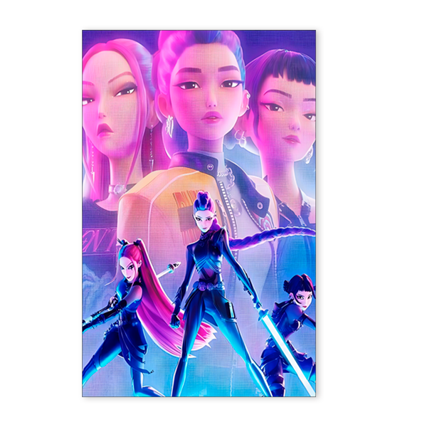 Painel Retangular 2.20x1.50 - Guerreiras K-Pop