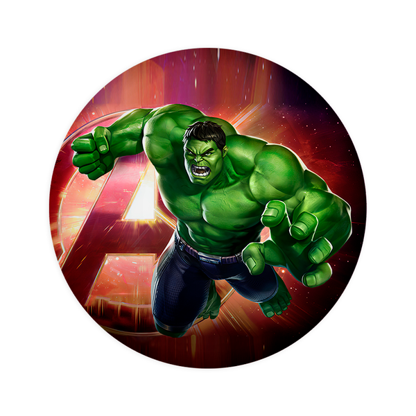 Painel De Festa Redondo Incrível Hulk
