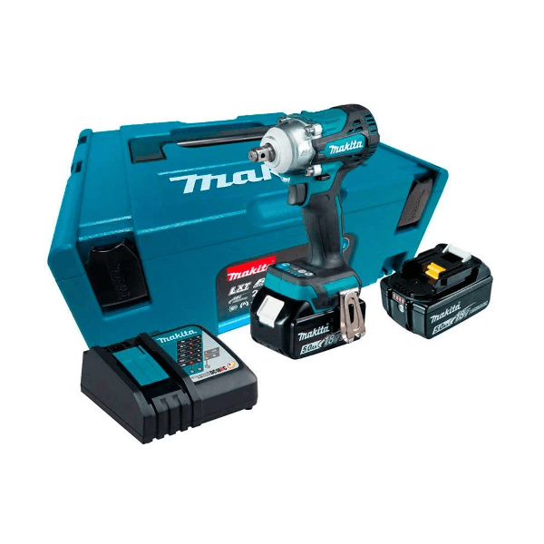 Chave de Impacto a Bateria 1/2Pol. 18V 330Nm com 2 Baterias e Carregador Rápido da MAKITA- DTW300RTJ