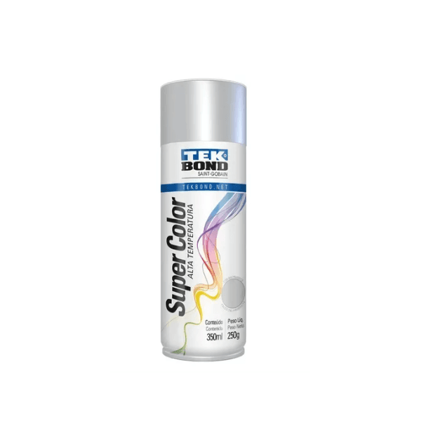 TINTA SPRAY ALTA TEMPERATURA Alumínio 350ML/250GR DA TEKBOND