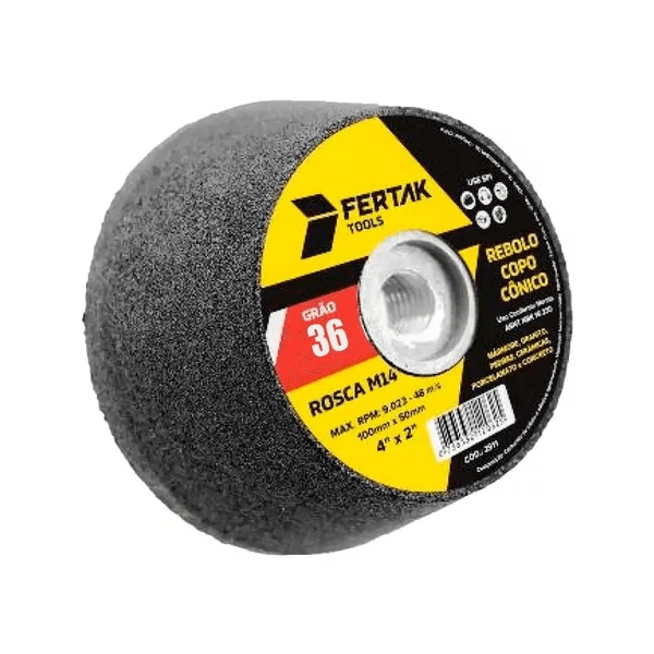 Rebolo Copo Cônico 100 x 50 M-14 Da Fertak