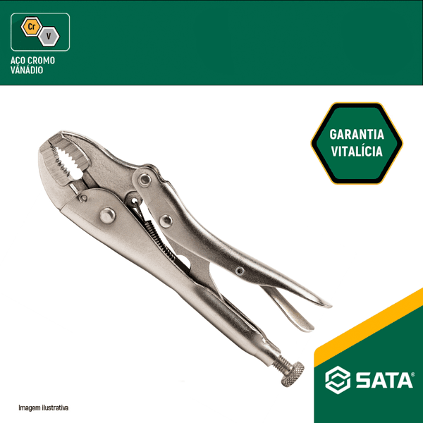 ALICATE PRESSÃO MORDENTE CURVO DE 10" SATA - ST71103ST