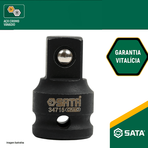 Redutor Adaptador De Impacto de 1/2"F X 3/8"M Da SATA - ST34716SC